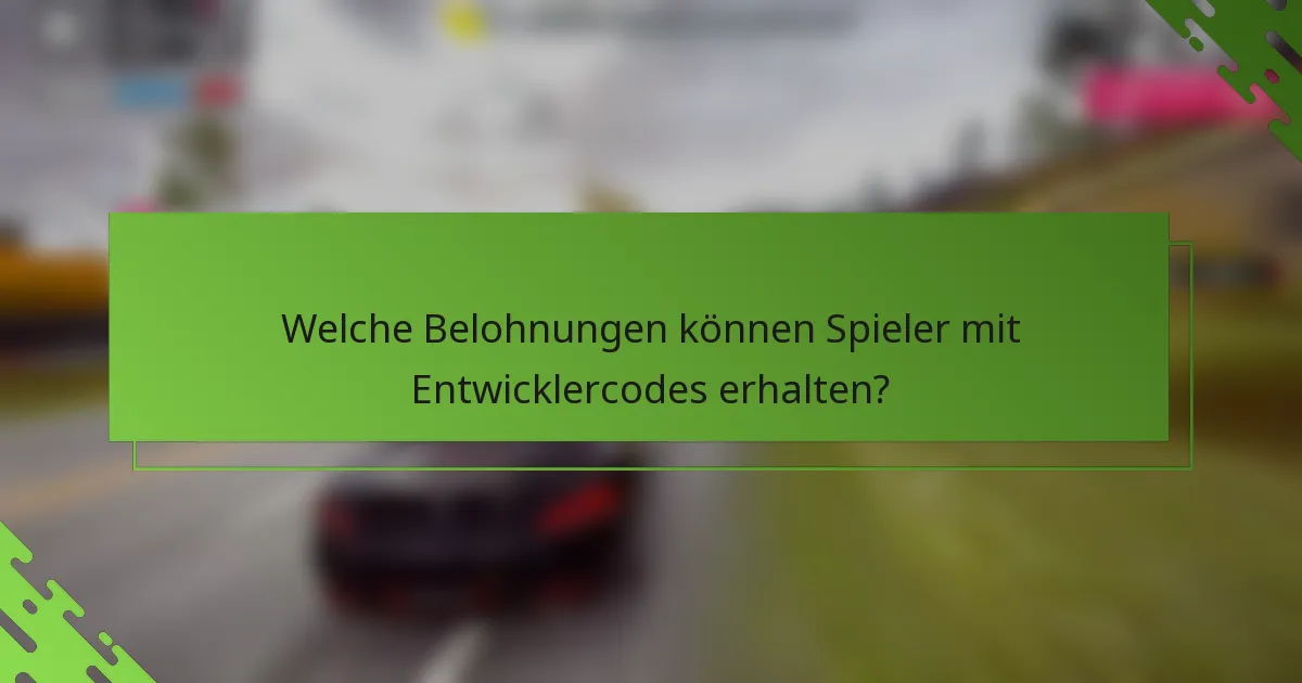 Welche Belohnungen können Spieler mit Entwicklercodes erhalten?
