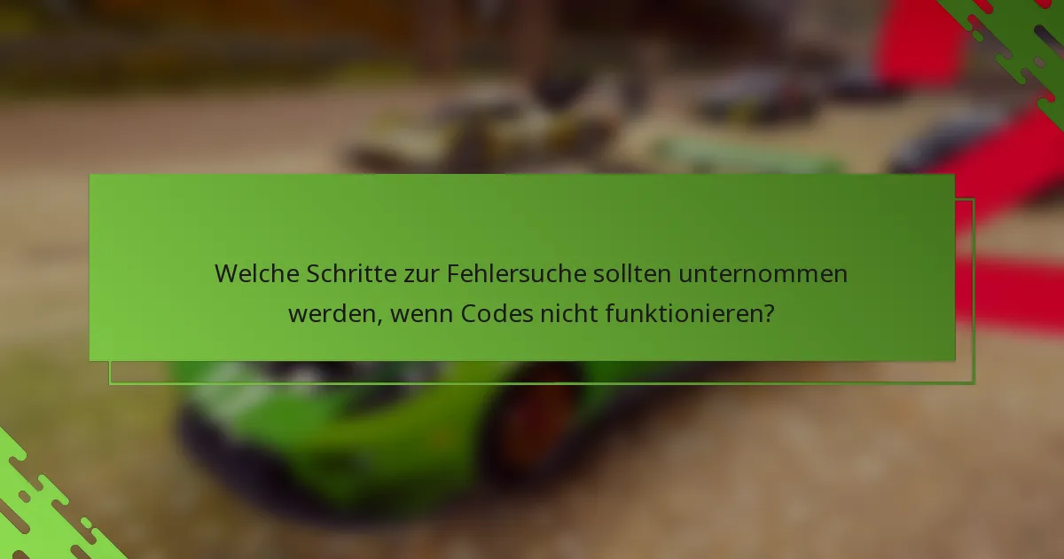 Welche Schritte zur Fehlersuche sollten unternommen werden, wenn Codes nicht funktionieren?